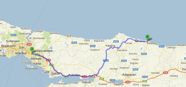 İstanbul-karasu-arası-mesafe