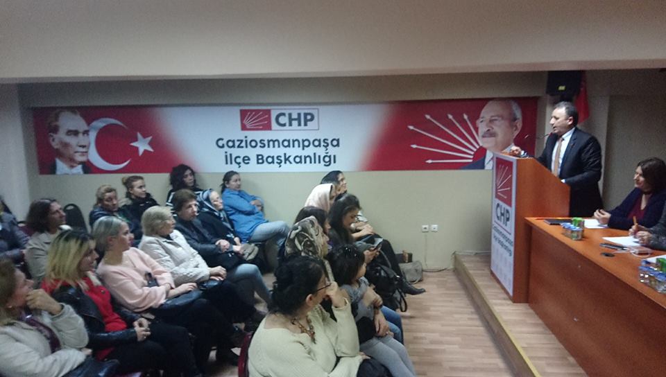CHP GAZİOSMANPAŞA İLÇE BAŞKANI KADIN KOLLARI İLE BİR ARAYA GELDİ.