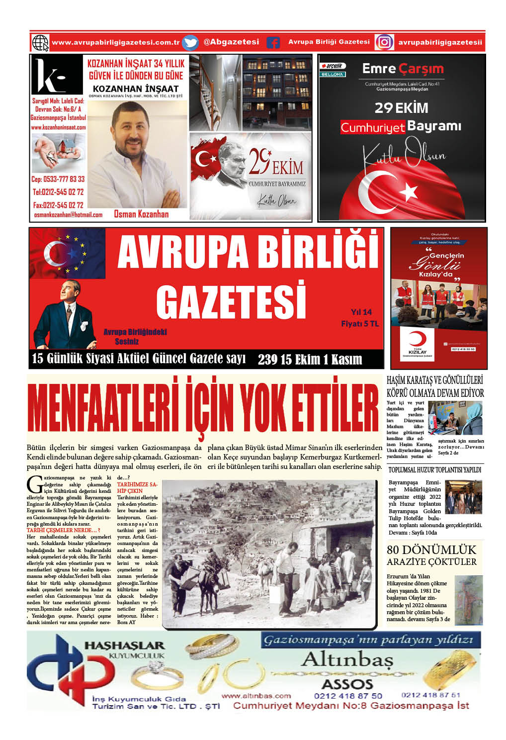 Avrupa Birliği Gazetesi 239 Sayı