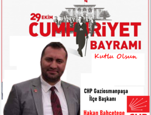 Hakan Bahçetepe CHP Gaziosmapaşa İlçe Başkanı