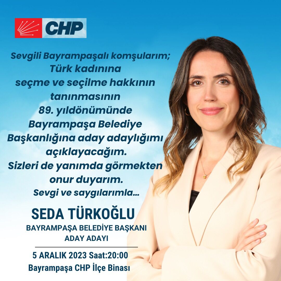 Bayrampaşa’da değişimin en genç adayı Seda Türkoğlu