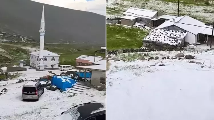 Haziran Bitti Lapa lapa kar yağdı!