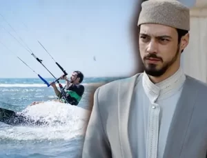 Mert Yazıcıoğlu, Kızıl Goncalar dizisindeki Cüneyd karakteriyle kitesurf yaptı