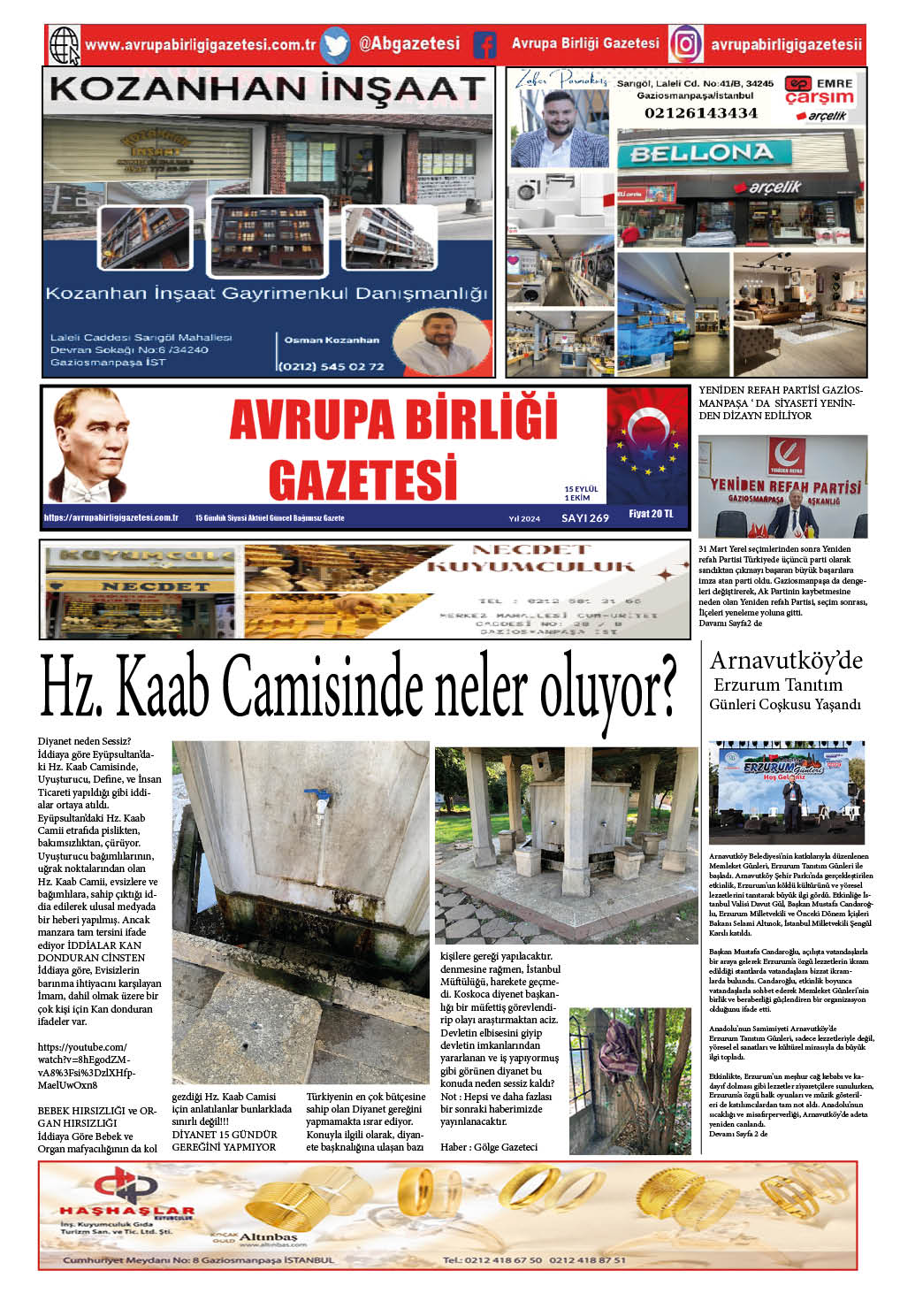 AVRUPA BİRLİĞİ GAZETESİ 269 SAYISI