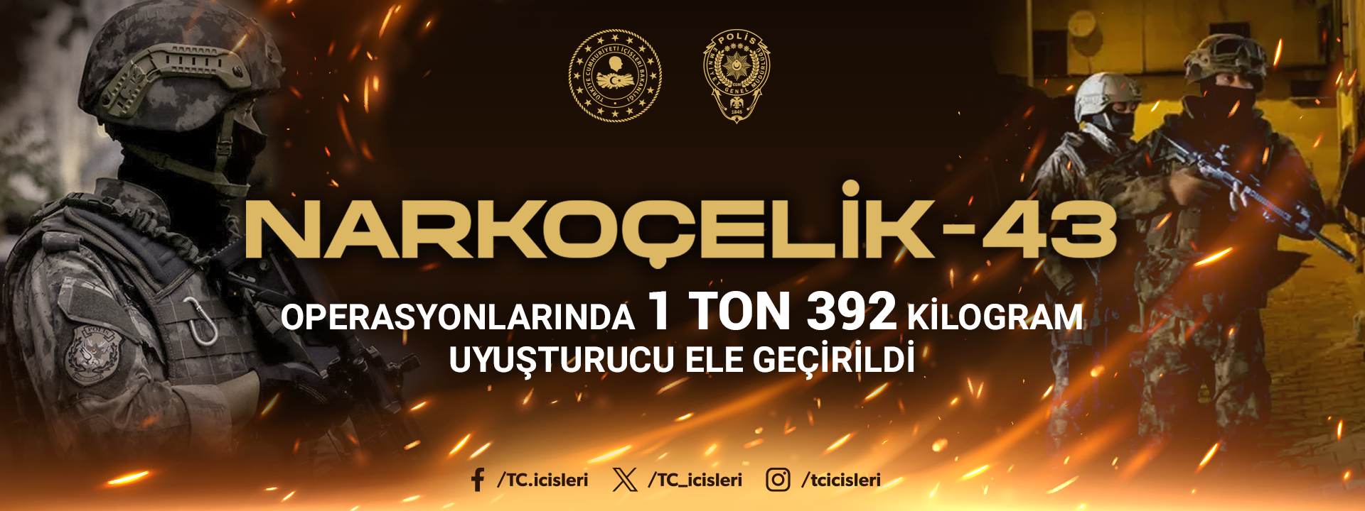 1 Ton 392 Kilogram Uyuşturucu Ele Geçirildi