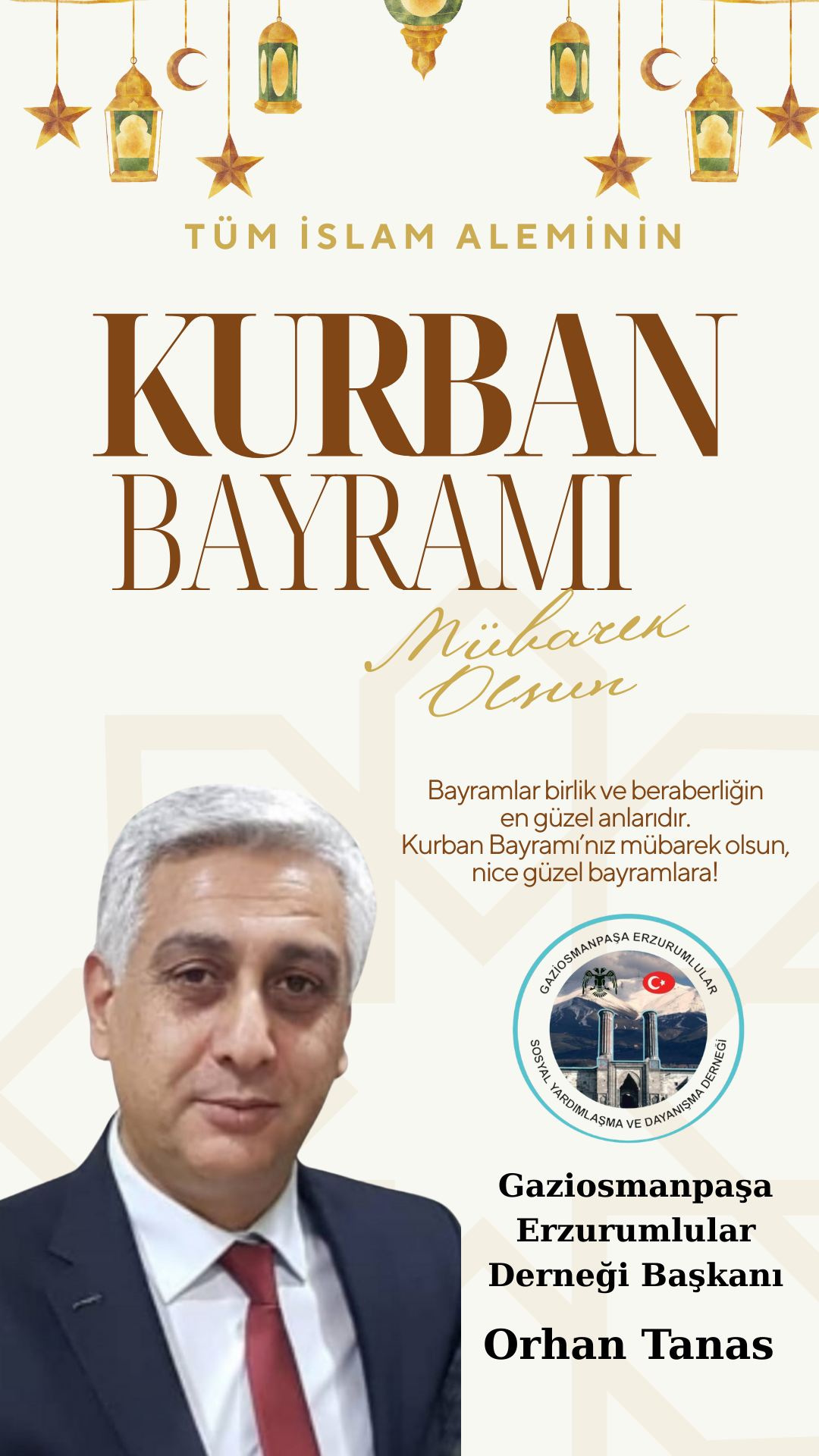 Orhan Tanas Gaziosmanpaşa Erzurumlular Derneği Başkanı