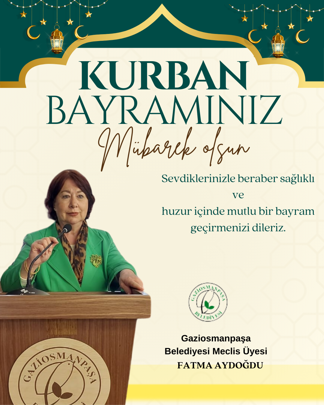 FATMA AYDOĞDU AK PARTİ GAZİOSMANPAŞA BELEDİYE MECLİS ÜYESİ