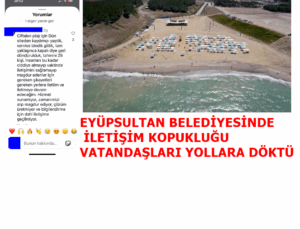 EYÜPSULTAN BELEDİYESİNDE İLETİŞİM KOPUKLUĞU VATANDAŞLARI YOLLARA DÖKTÜ