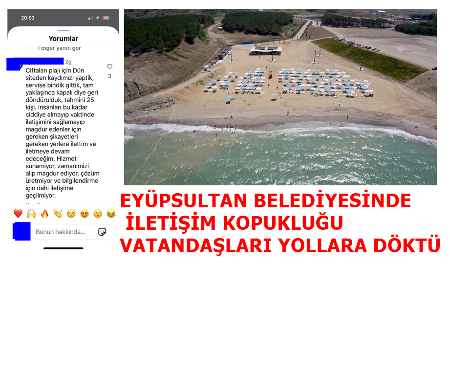 EYÜPSULTAN BELEDİYESİNDE İLETİŞİM KOPUKLUĞU VATANDAŞLARI YOLLARA DÖKTÜ