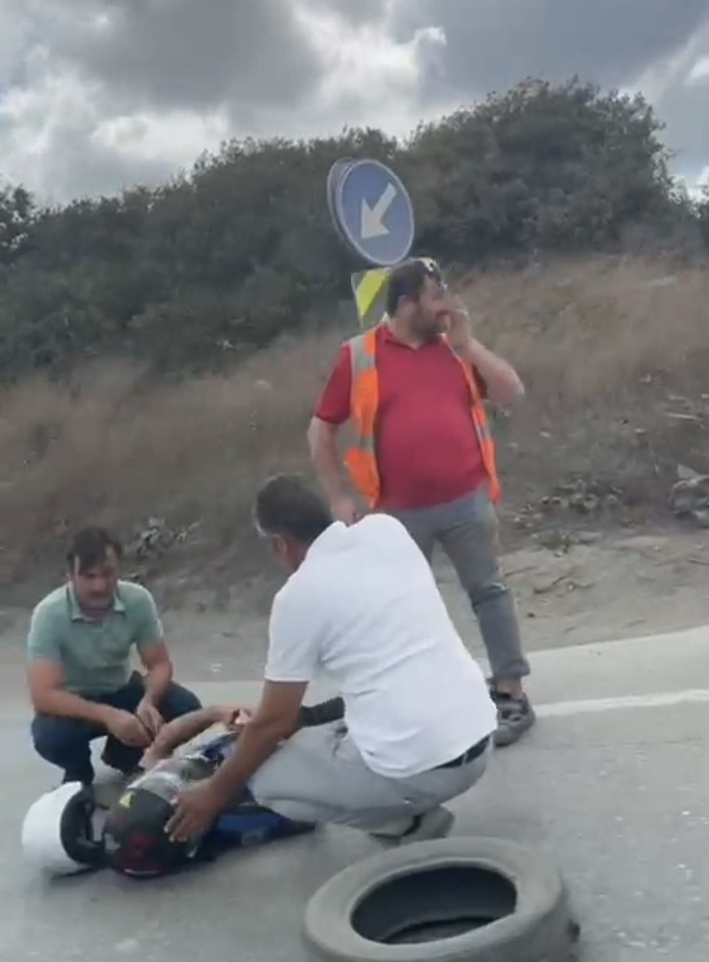 Arnavutköy Kemerburgaz Yolunda Motosiklet Kazası