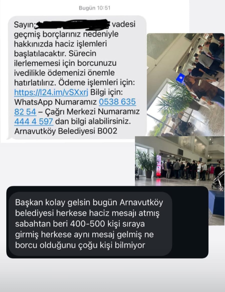 Arnavutköy Belediyesi’nden Gelen Mesaj Panik Yarattı: Vatandaşlar Borçlu Göründü.