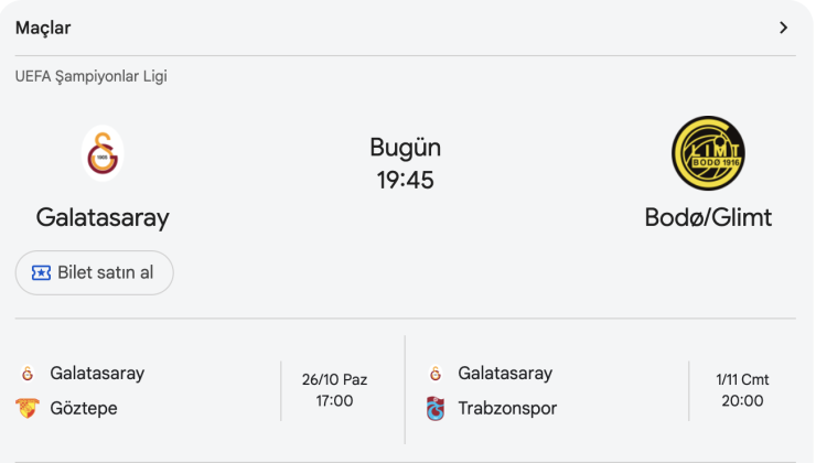 Galatasaray – Bodo/Glimt Maçı Hangi Kanalda? Şampiyonlar Ligi’nde Kritik Maç (Muhtemel 11’ler)