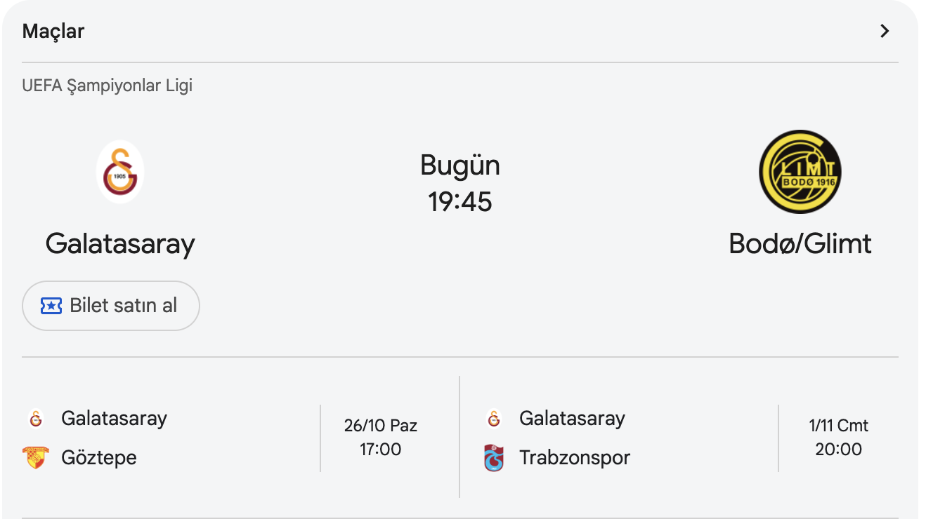 Galatasaray – Bodo/Glimt Maçı Hangi Kanalda? Şampiyonlar Ligi’nde Kritik Maç (Muhtemel 11’ler)