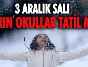 3 Aralık 2025 Okullar Tatil Mi? Çarşamba Günü Eğitim Durumu ve Valilik Açıklamaları