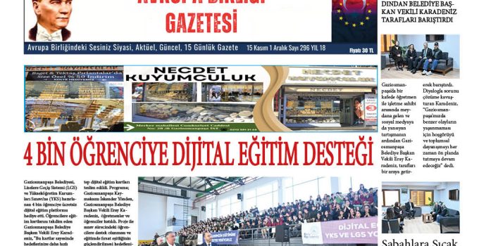 AVRUPA BİRLİĞİ GAZETESİ 296 SAYI