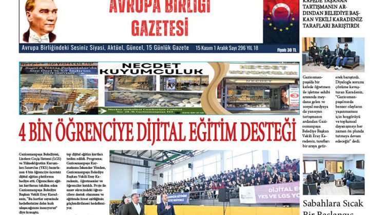 AVRUPA BİRLİĞİ GAZETESİ 296 SAYI