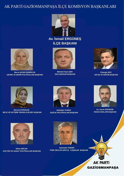 AK Parti Gaziosmanpaşa İlçe Komisyon Başkanları Belli Oldu: İsmail Ergüneş’ten Anlamlı Tebrik!