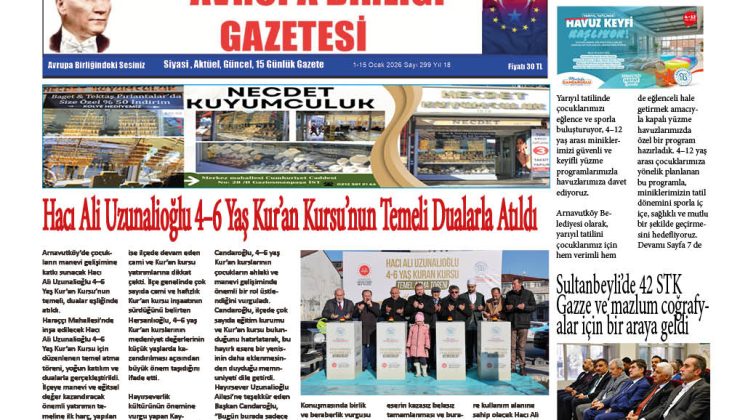 Avrupa Birliiği gazetesi 299. Sayısı