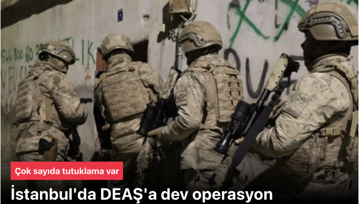İstanbul’da terör örgütü DEAŞ’a operasyon: 67 zanlı tutuklandıİstanbul Cumhuriyet Başsavcılığınca, terör örgütü DEAŞ’a yönelik operasyonda gözaltına alınan, aralarında Yalova’daki örgüt üyeleriyle bağlantılı oldukları belirlenen 41 zanlının da yer aldığı 147 şüpheliden 67’si tutuklandı.