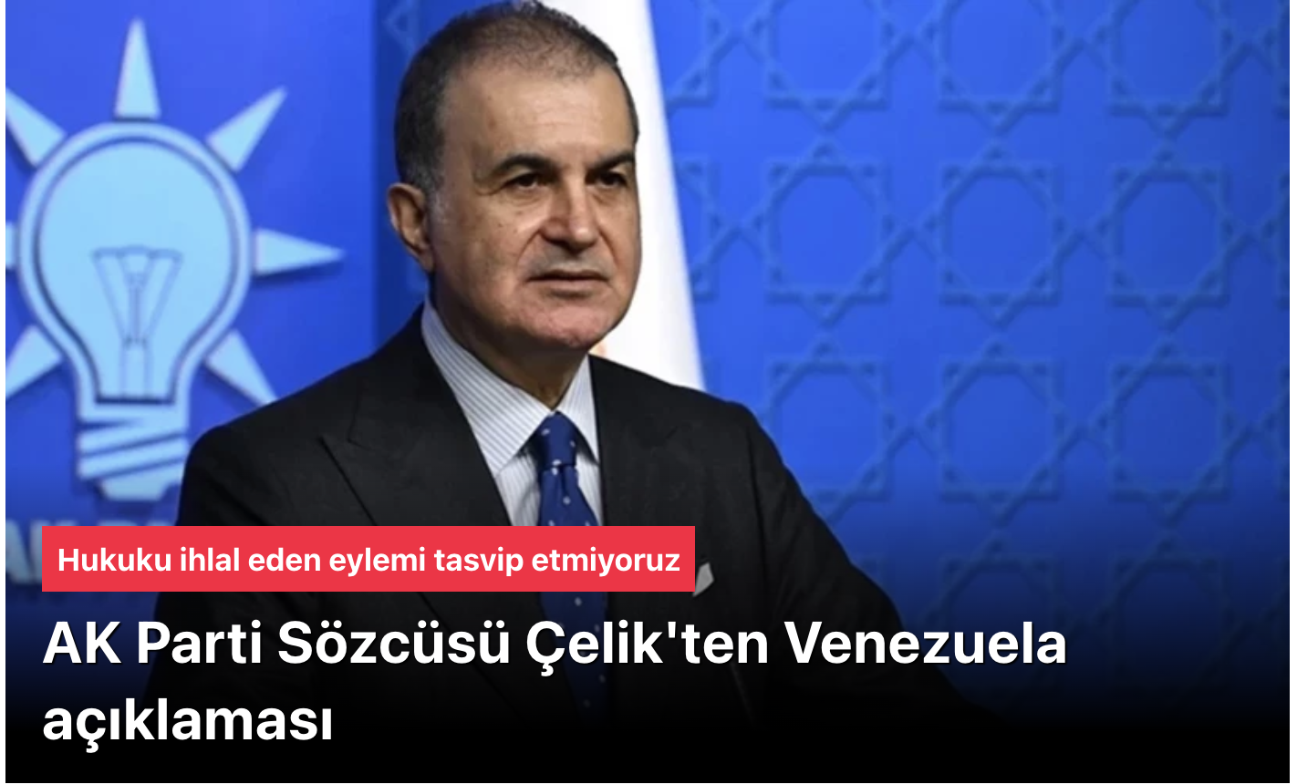 AK Parti Sözcüsü Ömer Çelik: “Siyasi tapu” sadece ve sadece o ülkenin haklına ait