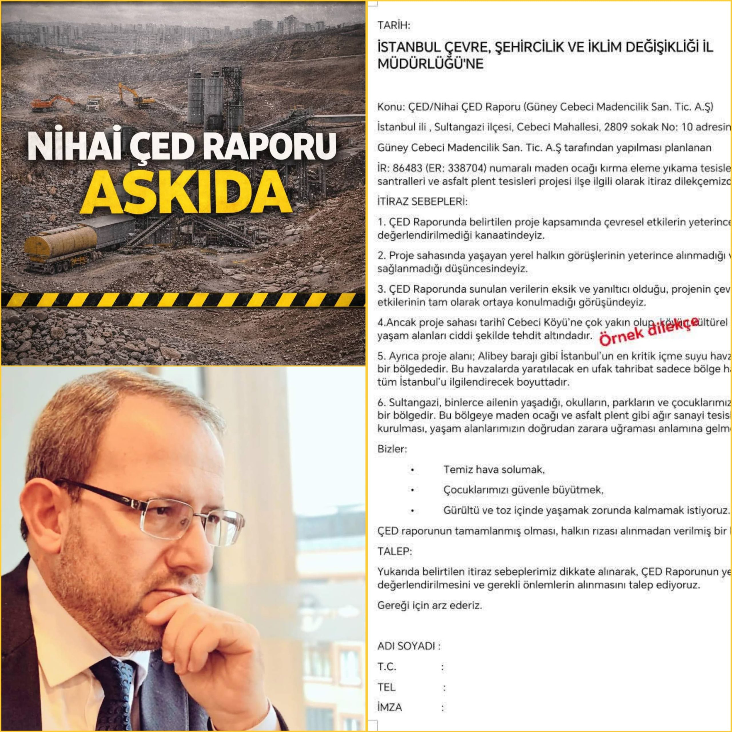 SULTANGAZİ CEBECİ ALARM VERİYOR:MAHALLEYE YENİ MADEN OCAKLARI GELİYOR