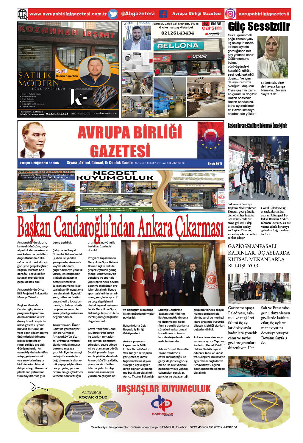 Avrupa Birliği Gazetesi 300 Sayısı