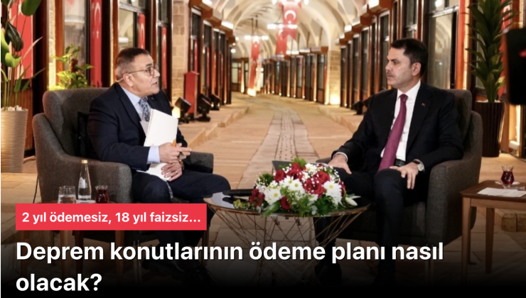 Bakan Kurum’dan Deprem Konutları İçin Müjde: 2 Yıl Ödemesiz, 18 Yıl Faizsiz! Peşinat Yok, %50 İndirim Var