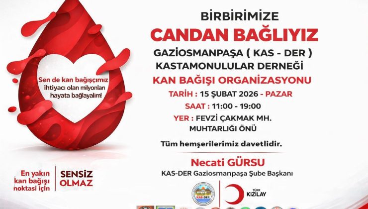 Gaziosmanpaşa’da Kan Bağışı Kampanyası: KAS-DER ve Kızılay İş Birliğiyle Hayat Kurtarma Çağrısı