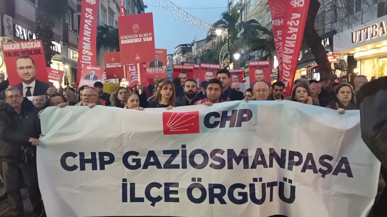 Gaziosmanpaşa’da CHP’den Büyük Yürüyüş: “Hakan Bahçetepe’nin 300. Tutukluluk Günü” Protestosu