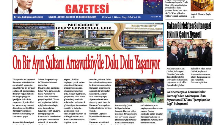AVRUPA BİRLİĞİ GAZETESİ 304 SAYISI