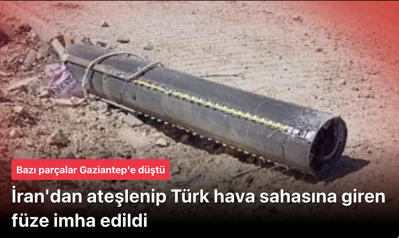 MSB duyurdu: İran’dan ateşlenen füze imha edildi