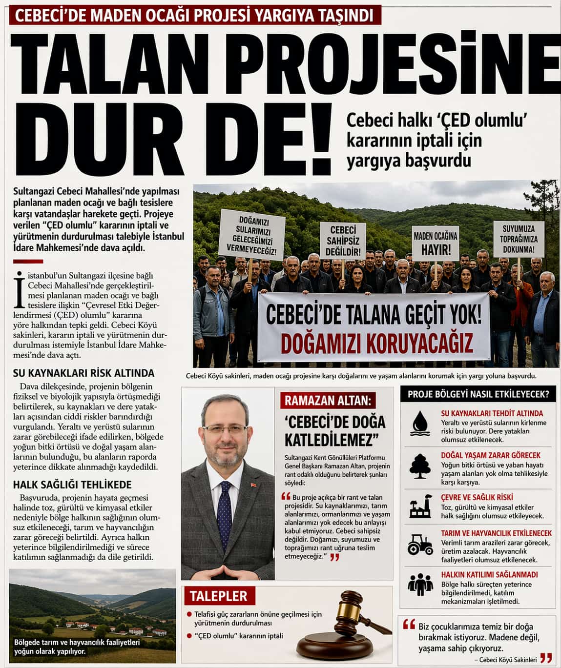 “CEBECİ’DEKİ RANT PROJESİNE KARŞI HALKIMIZIN YANINDAYIZ
