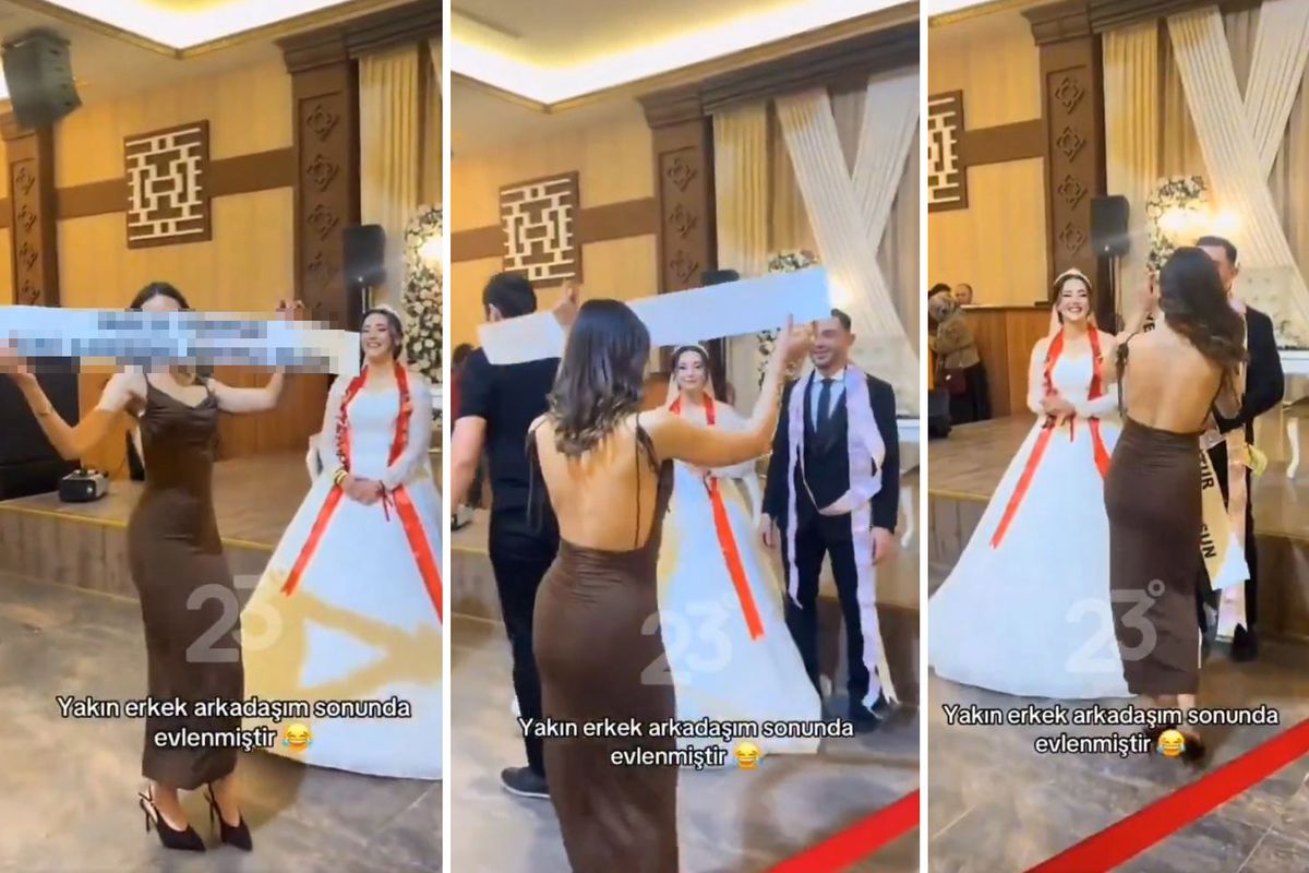 Düğünde Açılan Pankart Görüntüsü Herkesi Şok Etti: “Daha Neler Göreceğiz” Dedirten O An!