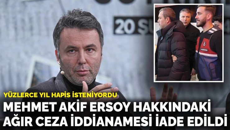 Mehmet Akif Ersoy hakkında iddianame hazır! Ersoy, ağır cezada yargılanacak.