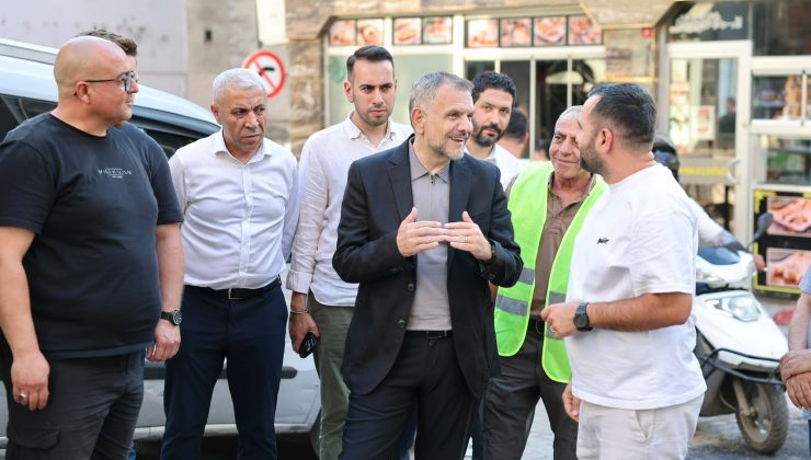 Başkan Vekili Akın, Bağlar Caddesi’ndeki yenileme çalışmalarını yerinde inceledi