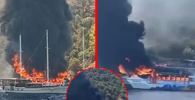 Fethiye’de Can Pazarı: Gezi Teknesi Alev Topuna Döndü, 115 Kişi Saniyelerle Kurtuldu