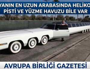 Dünyanın En Uzun Arabasında Helikopter Pisti ve Yüzme Havuzu Bile Var