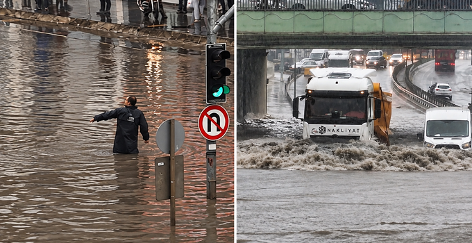 İstanbul Yağmura Teslim Oldu