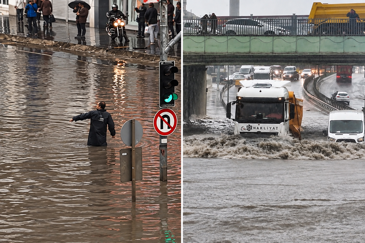 İstanbul Yağmura Teslim Oldu