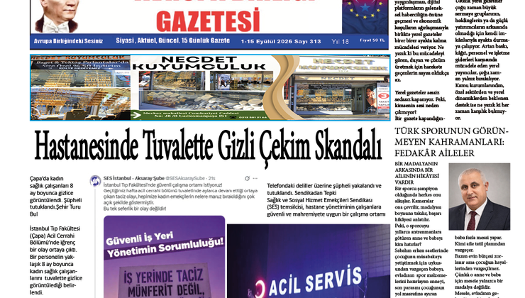 AVRUPA BİRLİĞİ GAZETESİ 313 SAYISI