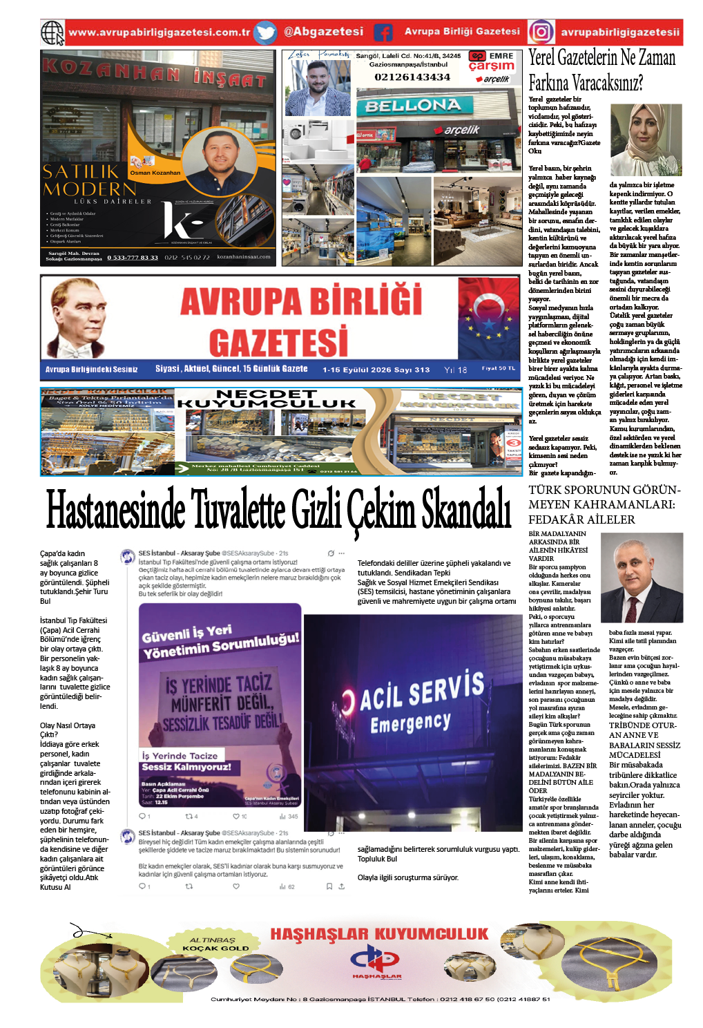AVRUPA BİRLİĞİ GAZETESİ 313 SAYISI