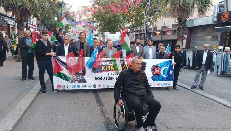 Gaziosmanpaşa’da Gazze ve Doğu Türkistan Yürüyüşü Düzenlendi